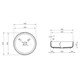 VINCEA Раковина прозрачная VBS-6T16B, 450*450*130, накладная, цвет черный VBS-6T16B - фото 372200