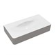 VINCEA Раковина Caprise VCB-4CA100MWLG, Corian, цвет белый матовый + светло-серый матовый VCB-4CA100MWLG - фото 372714