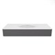 VINCEA Раковина Caprise VCB-4CA120MWG, Corian, цвет белый матовый + серый матовый VCB-4CA120MWG - фото 372719