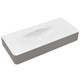 VINCEA Раковина Caprise VCB-4CA120MWLG, Corian, цвет белый матовый + светло-серый матовый VCB-4CA120MWLG - фото 372722