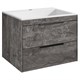 VINCEA База под раковину Chiara 2D 600 подвесная, 2 выкатных ящика soft-close, G.Stone VMC-2C2600GS - фото 372838
