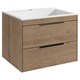 VINCEA База под раковину Chiara 2D 600 подвесная, 2 выкатных ящика soft-close, N.Oak VMC-2C2600NO - фото 372848
