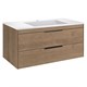 VINCEA База под раковину Chiara 2D 1000 подвесная, 2 выкатных ящика soft-close, N.Oak VMC-2C2100NO - фото 372969