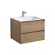 VINCEA База под раковину Luka 600 подвесная, 2 выкатных ящика soft-close, N.Oak VMC-2L600NO - фото 373193