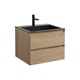 VINCEA База под раковину Luka 600 подвесная, 2 выкатных ящика soft-close, N.Oak VMC-2L600NO - фото 373198