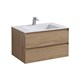 VINCEA База под раковину Luka 800 подвесная, 2 выкатных ящика soft-close, N.Oak VMC-2L800NO - фото 373251
