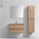VINCEA База под раковину Luka 800 подвесная, 2 выкатных ящика soft-close, N.Oak VMC-2L800NO - фото 373252