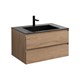VINCEA База под раковину Luka 800 подвесная, 2 выкатных ящика soft-close, N.Oak VMC-2L800NO - фото 373256