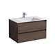 VINCEA База под раковину Luka 800 подвесная, 2 выкатных ящика soft-close, R.Oak VMC-2L800RO - фото 373262