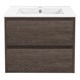 VINCEA База под раковину Gio 600 подвесная, 2 выкатных ящика soft-close, R.Oak VMC-2G600RO - фото 373356