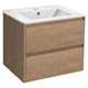 VINCEA База под раковину Gio 600 подвесная, 2 выкатных ящика soft-close, N.Oak VMC-2G600NO - фото 373361