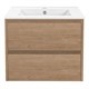 VINCEA База под раковину Gio 600 подвесная, 2 выкатных ящика soft-close, N.Oak VMC-2G600NO - фото 373362