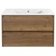 VINCEA База под раковину Gio 800 подвесная, 2 выкатных ящика soft-close, T.Oak VMC-2G800TO - фото 373393
