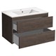 VINCEA База под раковину Gio 800 подвесная, 2 выкатных ящика soft-close, R.Oak VMC-2G800RO - фото 373397