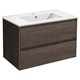 VINCEA База под раковину Gio 800 подвесная, 2 выкатных ящика soft-close, R.Oak VMC-2G800RO - фото 373398