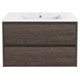 VINCEA База под раковину Gio 800 подвесная, 2 выкатных ящика soft-close, R.Oak VMC-2G800RO - фото 373399