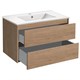 VINCEA База под раковину Gio 800 подвесная, 2 выкатных ящика soft-close, N.Oak VMC-2G800NO - фото 373403