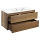 VINCEA База под раковину Gio 100 подвесная, 2 выкатных ящика soft-close, T.Oak VMC-2G100TO - фото 373434