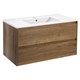 VINCEA База под раковину Gio 100 подвесная, 2 выкатных ящика soft-close, T.Oak VMC-2G100TO - фото 373435