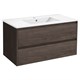 VINCEA База под раковину Gio 100 подвесная, 2 выкатных ящика soft-close, R.Oak VMC-2G100RO - фото 373441