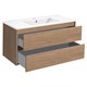 VINCEA База под раковину Gio 100 подвесная, 2 выкатных ящика soft-close, N.Oak VMC-2G100NO - фото 373446