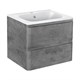 VINCEA База под раковину Vico 600 подвесная, 2 выкатных ящика soft close, Beton VMC-2V600BT - фото 373472