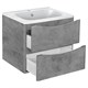 VINCEA База под раковину Vico 600 подвесная, 2 выкатных ящика soft close, Beton VMC-2V600BT - фото 373474