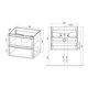 VINCEA База под раковину Vico 600 подвесная, 2 выкатных ящика soft close, Beton VMC-2V600BT - фото 373479