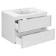 VINCEA База под раковину Vico 800 подвесная, 2 выкатных ящика soft close, G.White VMC-2V800GW - фото 373497