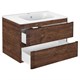 VINCEA База под раковину Vico 800 подвесная, 2 выкатных ящика soft close, R.Wood VMC-2V800RW - фото 373504