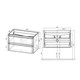VINCEA База под раковину Vico 1000 подвесная, 2 выкатных ящика soft close, Beton VMC-2V100BT - фото 373550