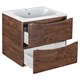 VINCEA База под раковину Paola 600 подвесная, 2 выкатных ящика soft close, R.Wood VMC-2P600RW - фото 373571