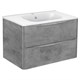 VINCEA База под раковину Paola 800 подвесная, 2 выкатных ящика soft close, Beton VMC-2P800BT - фото 373606
