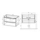 VINCEA База под раковину Paola 800 подвесная, 2 выкатных ящика soft close, Beton VMC-2P800BT - фото 373607