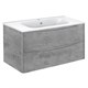 VINCEA База под раковину Paola 1000 подвесная, 2 выкатных ящика soft close, Beton VMC-2P100BT - фото 373632