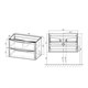 VINCEA База под раковину Paola 1000 подвесная, 2 выкатных ящика soft close, Beton VMC-2P100BT - фото 373633