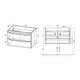 VINCEA База под раковину Fine 800 подвесная, 2 выкатных ящика soft close, Beton VMC-2F800BT - фото 373651