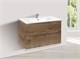 VINCEA База под керамическую раковину Mia 750 подвесная, 2 выкатных ящика soft close, V.Oak VMC-2MC750VO - фото 373708