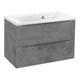 VINCEA База под раковину Mia 800 подвесная, 2 выкатных ящика soft close, Beton VMC-2MA800BT - фото 373863