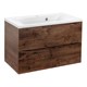 VINCEA База под раковину Mia 800 подвесная, 2 выкатных ящика soft close, R.Wood VMC-2MA800RW - фото 373877