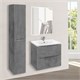 VINCEA База под раковину Mia 600 подвесная, 2 выкатных ящика soft close, Beton VMC-2MA600BT - фото 373947
