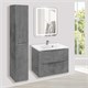 VINCEA База под раковину Mia 650 подвесная, 2 выкатных ящика soft close, Beton VMC-2MA650BT - фото 373968