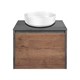 VINCEA База под накладную раковину Mesa 600 подвесная, 1 выкатной/1 скрытый ящик soft close, T.Oak + Beton VMC-2MS600TB - фото 373996