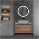 VINCEA База под накладную раковину Mesa 800 подвесная, 1 выкатной/1 скрытый ящик soft close, T.Oak + Beton VMC-2MS800TB - фото 373999