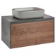 VINCEA База под накладную раковину Mesa 800 подвесная, 1 выкатной/1 скрытый ящик soft close, T.Oak + Beton VMC-2MS800TB - фото 374001
