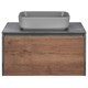 VINCEA База под накладную раковину Mesa 800 подвесная, 1 выкатной/1 скрытый ящик soft close, T.Oak + Beton VMC-2MS800TB - фото 374002