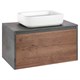 VINCEA База под накладную раковину Mesa 800 подвесная, 1 выкатной/1 скрытый ящик soft close, T.Oak + Beton VMC-2MS800TB - фото 374003