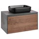VINCEA База под накладную раковину Mesa 800 подвесная, 1 выкатной/1 скрытый ящик soft close, T.Oak + Beton VMC-2MS800TB - фото 374004