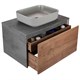 VINCEA База под накладную раковину Mesa 800 подвесная, 1 выкатной/1 скрытый ящик soft close, T.Oak + Beton VMC-2MS800TB - фото 374007