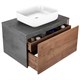 VINCEA База под накладную раковину Mesa 800 подвесная, 1 выкатной/1 скрытый ящик soft close, T.Oak + Beton VMC-2MS800TB - фото 374008